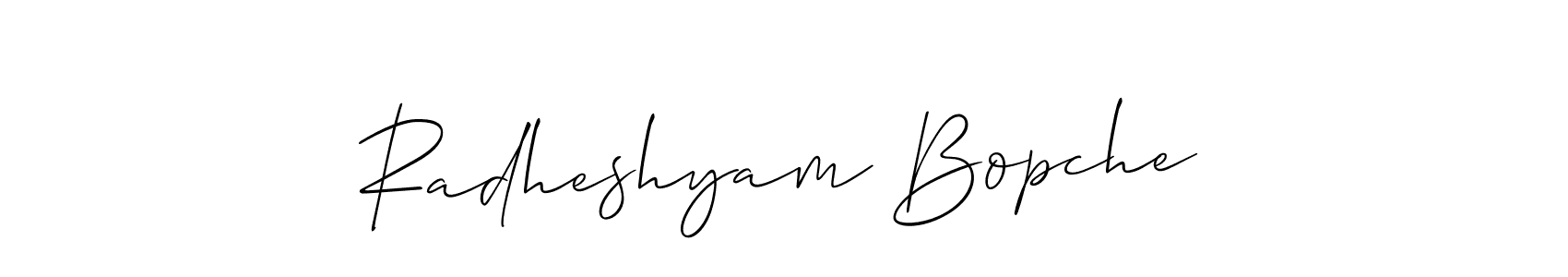 Similarly Allison_Script is the best handwritten signature design. Signature creator online .You can use it as an online autograph creator for name Radheshyam Bopche. Radheshyam Bopche signature style 2 images and pictures png