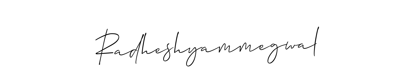 Design your own signature with our free online signature maker. With this signature software, you can create a handwritten (Allison_Script) signature for name Radheshyammegwal. Radheshyammegwal signature style 2 images and pictures png