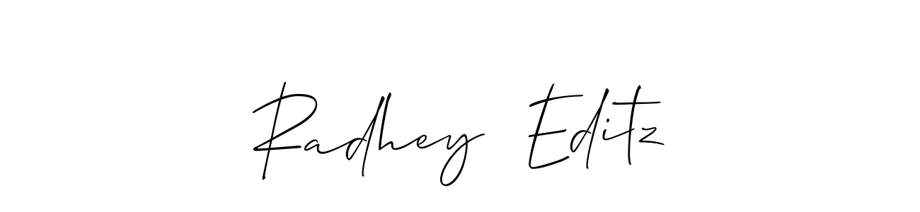 Best and Professional Signature Style for Radhey  Editz. Allison_Script Best Signature Style Collection. Radhey  Editz signature style 2 images and pictures png