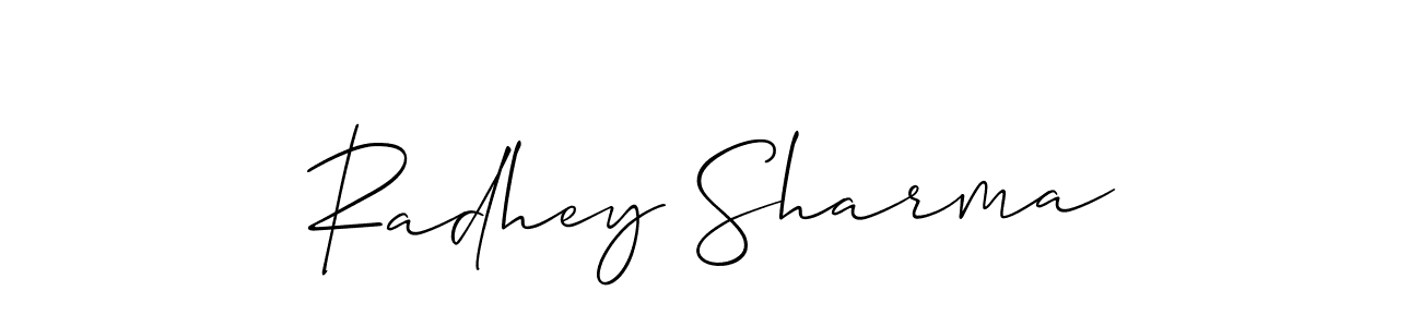 You can use this online signature creator to create a handwritten signature for the name Radhey Sharma. This is the best online autograph maker. Radhey Sharma signature style 2 images and pictures png