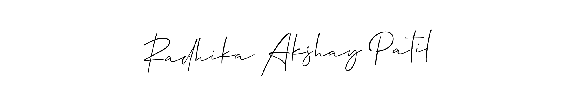 This is the best signature style for the Radhika Akshay Patil name. Also you like these signature font (Allison_Script). Mix name signature. Radhika Akshay Patil signature style 2 images and pictures png