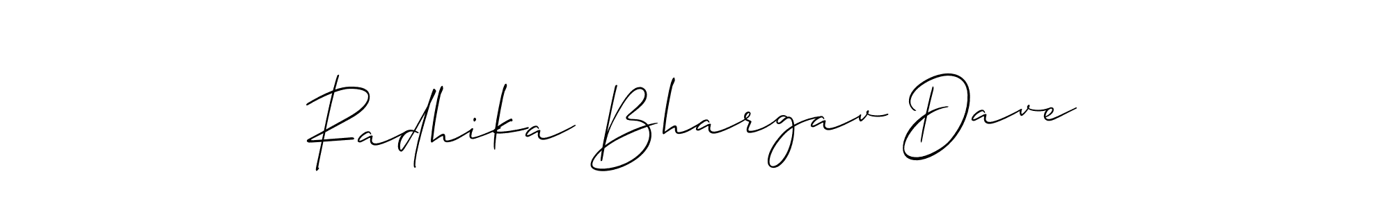 How to Draw Radhika Bhargav Dave signature style? Allison_Script is a latest design signature styles for name Radhika Bhargav Dave. Radhika Bhargav Dave signature style 2 images and pictures png