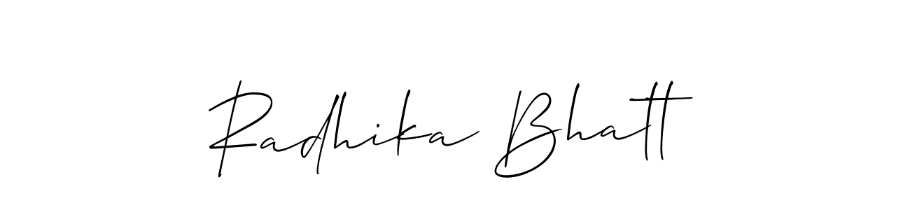 You can use this online signature creator to create a handwritten signature for the name Radhika Bhatt. This is the best online autograph maker. Radhika Bhatt signature style 2 images and pictures png