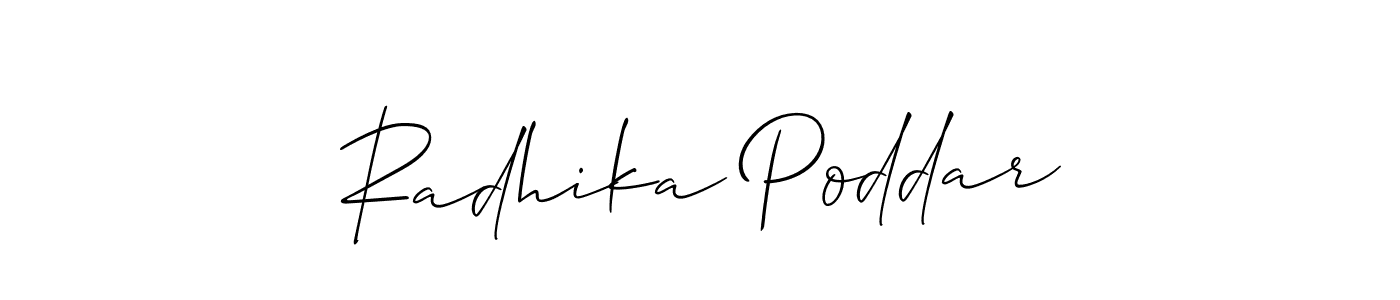 Here are the top 10 professional signature styles for the name Radhika Poddar. These are the best autograph styles you can use for your name. Radhika Poddar signature style 2 images and pictures png