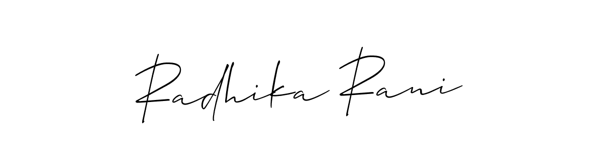 How to Draw Radhika Rani signature style? Allison_Script is a latest design signature styles for name Radhika Rani. Radhika Rani signature style 2 images and pictures png