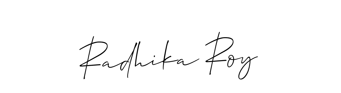 How to make Radhika Roy name signature. Use Allison_Script style for creating short signs online. This is the latest handwritten sign. Radhika Roy signature style 2 images and pictures png