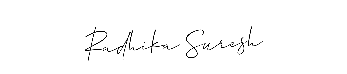 Make a short Radhika Suresh signature style. Manage your documents anywhere anytime using Allison_Script. Create and add eSignatures, submit forms, share and send files easily. Radhika Suresh signature style 2 images and pictures png