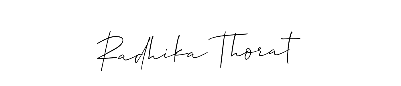 How to make Radhika Thorat signature? Allison_Script is a professional autograph style. Create handwritten signature for Radhika Thorat name. Radhika Thorat signature style 2 images and pictures png