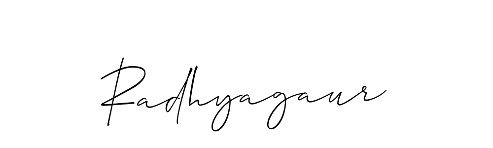 Make a beautiful signature design for name Radhyagaur. Use this online signature maker to create a handwritten signature for free. Radhyagaur signature style 2 images and pictures png