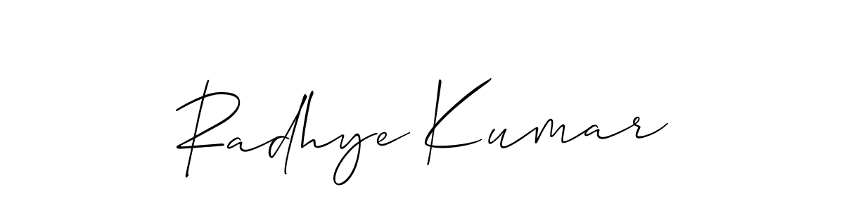 Make a beautiful signature design for name Radhye Kumar. Use this online signature maker to create a handwritten signature for free. Radhye Kumar signature style 2 images and pictures png