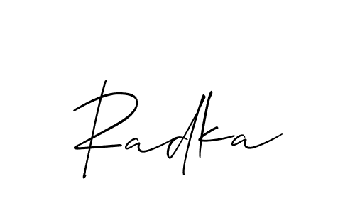 Once you've used our free online signature maker to create your best signature Allison_Script style, it's time to enjoy all of the benefits that Radka name signing documents. Radka signature style 2 images and pictures png