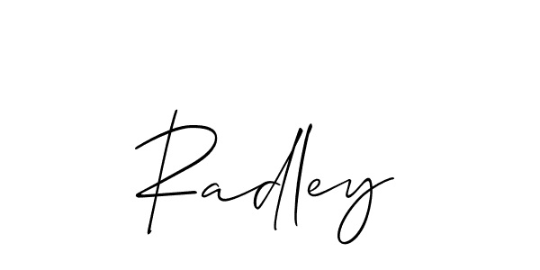 How to make Radley signature? Allison_Script is a professional autograph style. Create handwritten signature for Radley name. Radley signature style 2 images and pictures png