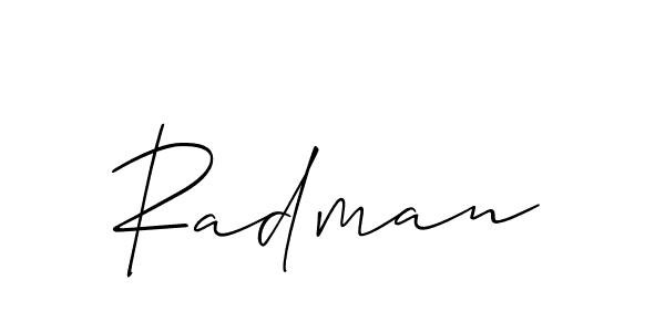 Also we have Radman name is the best signature style. Create professional handwritten signature collection using Allison_Script autograph style. Radman signature style 2 images and pictures png