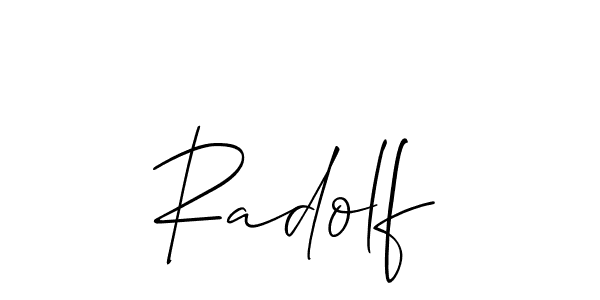 Radolf stylish signature style. Best Handwritten Sign (Allison_Script) for my name. Handwritten Signature Collection Ideas for my name Radolf. Radolf signature style 2 images and pictures png