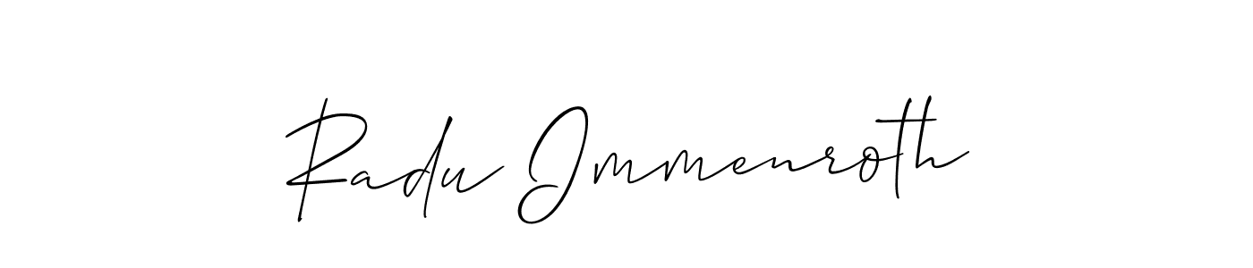 Radu Immenroth stylish signature style. Best Handwritten Sign (Allison_Script) for my name. Handwritten Signature Collection Ideas for my name Radu Immenroth. Radu Immenroth signature style 2 images and pictures png
