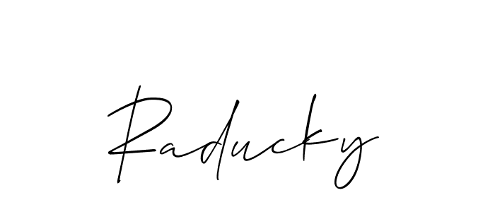 Once you've used our free online signature maker to create your best signature Allison_Script style, it's time to enjoy all of the benefits that Raducky name signing documents. Raducky signature style 2 images and pictures png