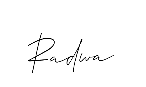 How to Draw Radwa signature style? Allison_Script is a latest design signature styles for name Radwa. Radwa signature style 2 images and pictures png