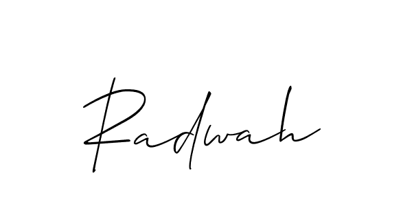 if you are searching for the best signature style for your name Radwah. so please give up your signature search. here we have designed multiple signature styles  using Allison_Script. Radwah signature style 2 images and pictures png