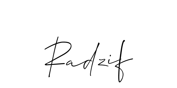Make a beautiful signature design for name Radzif. Use this online signature maker to create a handwritten signature for free. Radzif signature style 2 images and pictures png