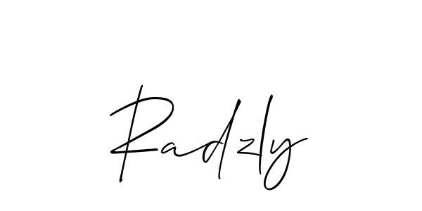 Design your own signature with our free online signature maker. With this signature software, you can create a handwritten (Allison_Script) signature for name Radzly. Radzly signature style 2 images and pictures png