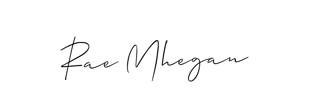 Also we have Rae Mhegan name is the best signature style. Create professional handwritten signature collection using Allison_Script autograph style. Rae Mhegan signature style 2 images and pictures png