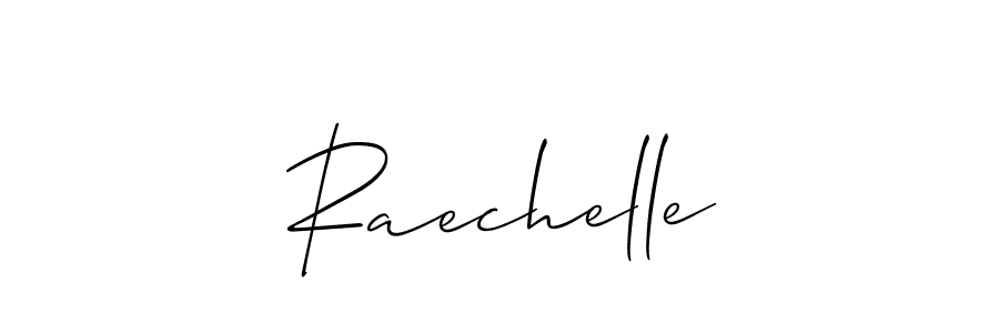 Make a beautiful signature design for name Raechelle. With this signature (Allison_Script) style, you can create a handwritten signature for free. Raechelle signature style 2 images and pictures png