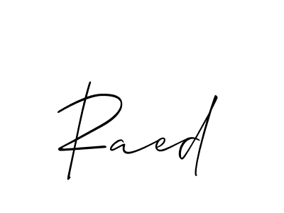 Create a beautiful signature design for name Raed. With this signature (Allison_Script) fonts, you can make a handwritten signature for free. Raed signature style 2 images and pictures png