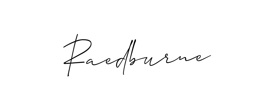 Raedburne stylish signature style. Best Handwritten Sign (Allison_Script) for my name. Handwritten Signature Collection Ideas for my name Raedburne. Raedburne signature style 2 images and pictures png