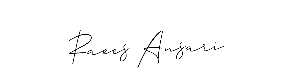 Raees Ansari stylish signature style. Best Handwritten Sign (Allison_Script) for my name. Handwritten Signature Collection Ideas for my name Raees Ansari. Raees Ansari signature style 2 images and pictures png