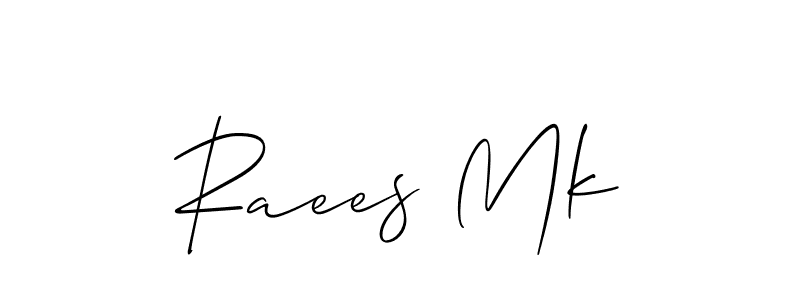 if you are searching for the best signature style for your name Raees Mk. so please give up your signature search. here we have designed multiple signature styles  using Allison_Script. Raees Mk signature style 2 images and pictures png