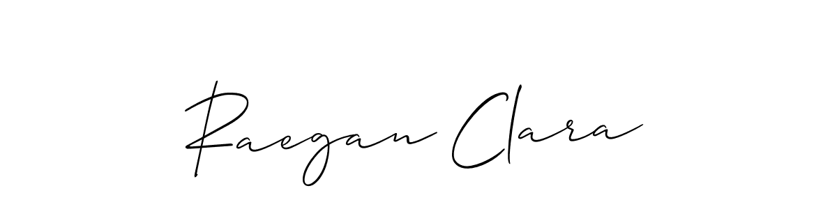 Design your own signature with our free online signature maker. With this signature software, you can create a handwritten (Allison_Script) signature for name Raegan Clara. Raegan Clara signature style 2 images and pictures png