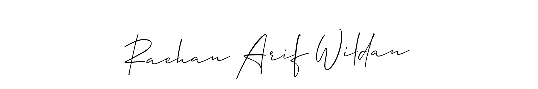 You can use this online signature creator to create a handwritten signature for the name Raehan Arif Wildan. This is the best online autograph maker. Raehan Arif Wildan signature style 2 images and pictures png