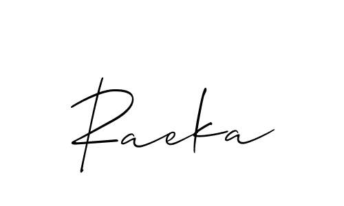 Make a short Raeka signature style. Manage your documents anywhere anytime using Allison_Script. Create and add eSignatures, submit forms, share and send files easily. Raeka signature style 2 images and pictures png