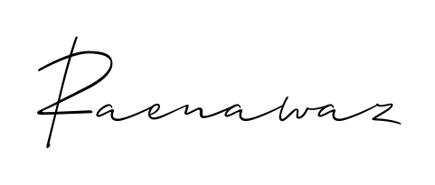 A sleek calligraphic signature for name Raenawaz utilizing Allison_Script styling. Great for adding personal signatures to photos and art. Raenawaz signature style 2 images and pictures png
