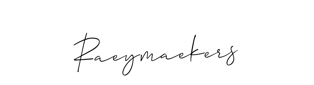 Create a beautiful signature design for name Raeymaekers. With this signature (Allison_Script) fonts, you can make a handwritten signature for free. Raeymaekers signature style 2 images and pictures png