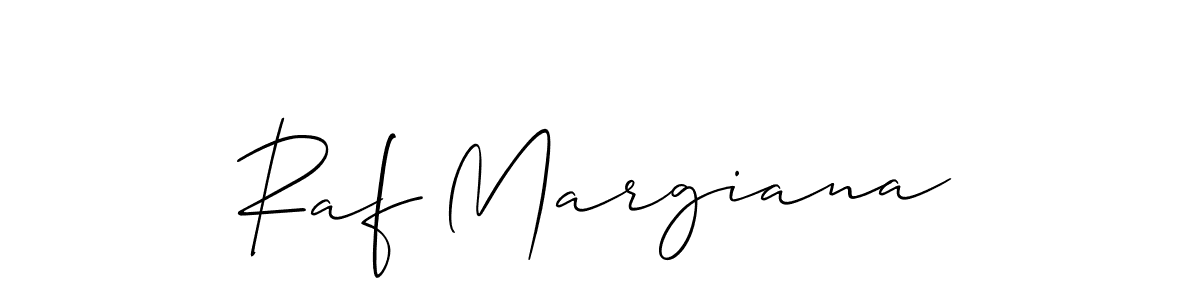 It looks lik you need a new signature style for name Raf Margiana. Design unique handwritten (Allison_Script) signature with our free signature maker in just a few clicks. Raf Margiana signature style 2 images and pictures png