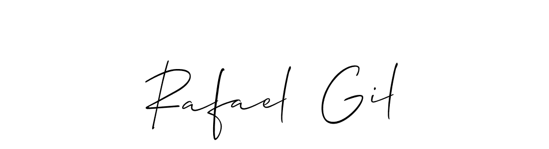 Make a beautiful signature design for name Rafael  Gil. With this signature (Allison_Script) style, you can create a handwritten signature for free. Rafael  Gil signature style 2 images and pictures png