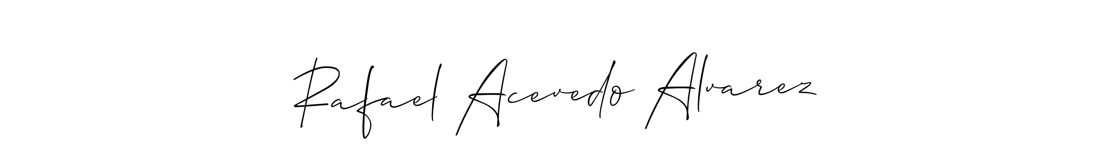 Make a short Rafael Acevedo Alvarez signature style. Manage your documents anywhere anytime using Allison_Script. Create and add eSignatures, submit forms, share and send files easily. Rafael Acevedo Alvarez signature style 2 images and pictures png