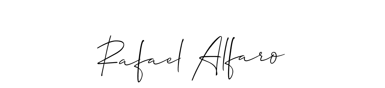 Make a beautiful signature design for name Rafael Alfaro. With this signature (Allison_Script) style, you can create a handwritten signature for free. Rafael Alfaro signature style 2 images and pictures png