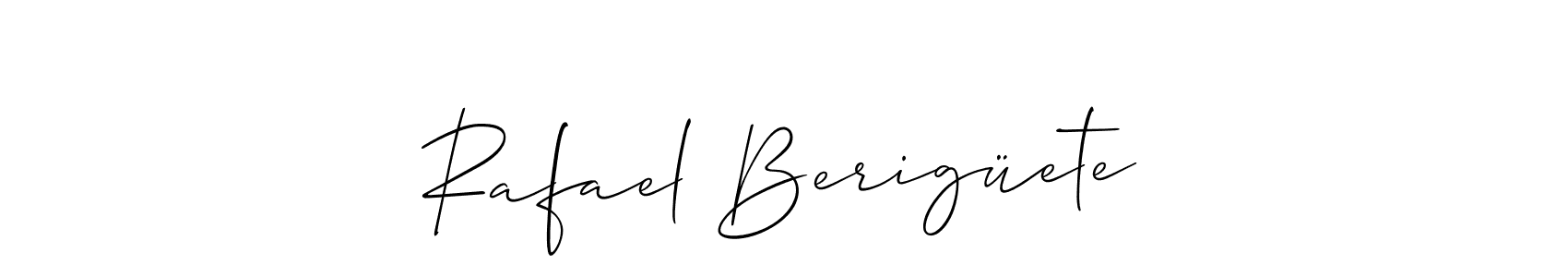 if you are searching for the best signature style for your name Rafael Berigüete. so please give up your signature search. here we have designed multiple signature styles  using Allison_Script. Rafael Berigüete signature style 2 images and pictures png