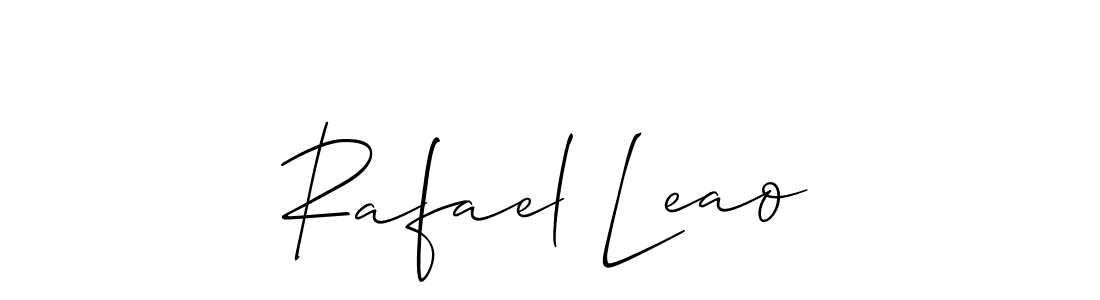 Make a beautiful signature design for name Rafael Leao. With this signature (Allison_Script) style, you can create a handwritten signature for free. Rafael Leao signature style 2 images and pictures png
