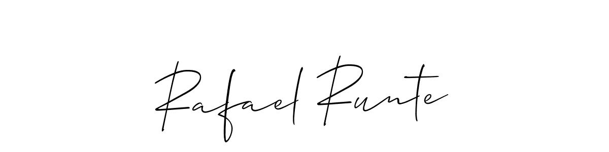 How to make Rafael Runte signature? Allison_Script is a professional autograph style. Create handwritten signature for Rafael Runte name. Rafael Runte signature style 2 images and pictures png