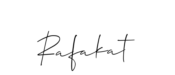Allison_Script is a professional signature style that is perfect for those who want to add a touch of class to their signature. It is also a great choice for those who want to make their signature more unique. Get Rafakat name to fancy signature for free. Rafakat signature style 2 images and pictures png
