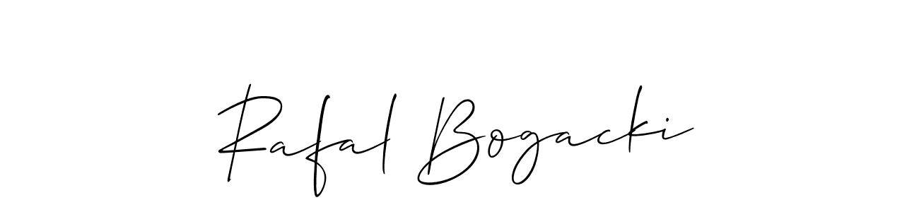 Use a signature maker to create a handwritten signature online. With this signature software, you can design (Allison_Script) your own signature for name Rafal Bogacki. Rafal Bogacki signature style 2 images and pictures png