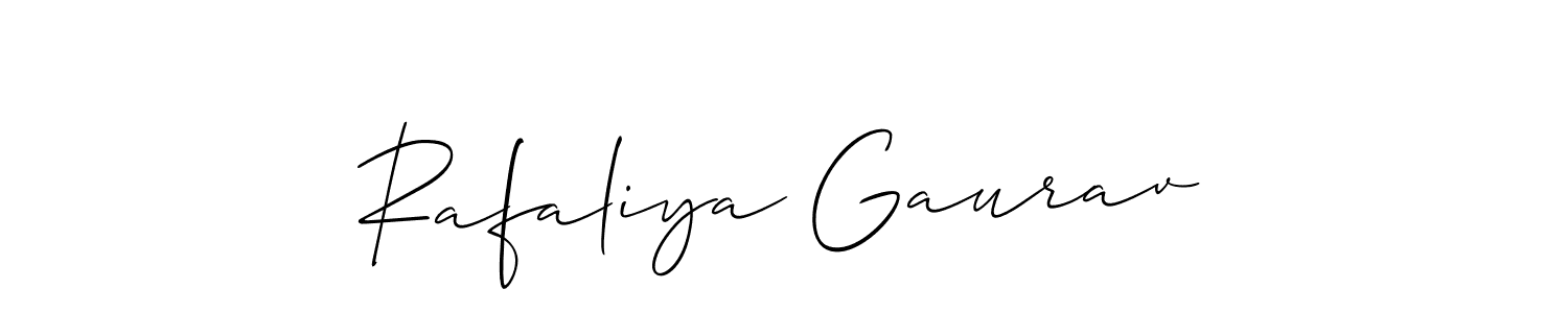 Also You can easily find your signature by using the search form. We will create Rafaliya Gaurav name handwritten signature images for you free of cost using Allison_Script sign style. Rafaliya Gaurav signature style 2 images and pictures png