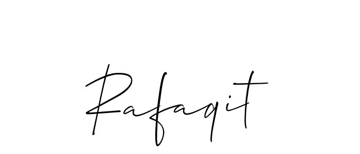 Similarly Allison_Script is the best handwritten signature design. Signature creator online .You can use it as an online autograph creator for name Rafaqit. Rafaqit signature style 2 images and pictures png