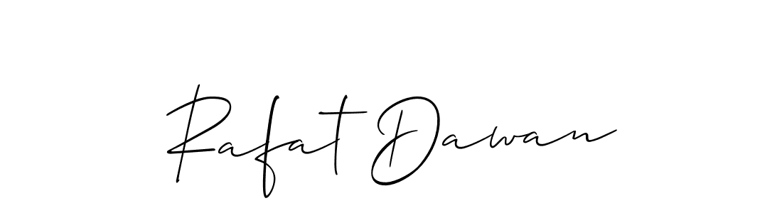 Use a signature maker to create a handwritten signature online. With this signature software, you can design (Allison_Script) your own signature for name Rafat Dawan. Rafat Dawan signature style 2 images and pictures png