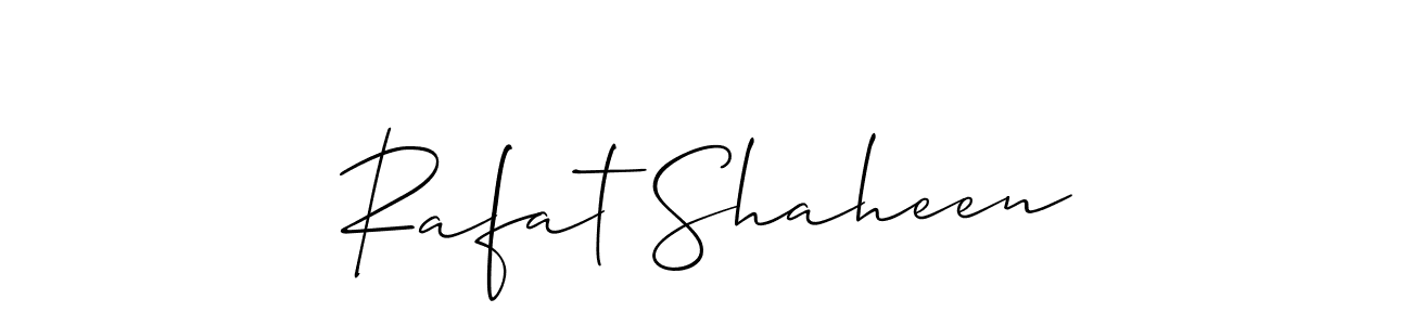 Rafat Shaheen stylish signature style. Best Handwritten Sign (Allison_Script) for my name. Handwritten Signature Collection Ideas for my name Rafat Shaheen. Rafat Shaheen signature style 2 images and pictures png