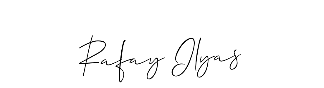 Rafay Ilyas stylish signature style. Best Handwritten Sign (Allison_Script) for my name. Handwritten Signature Collection Ideas for my name Rafay Ilyas. Rafay Ilyas signature style 2 images and pictures png