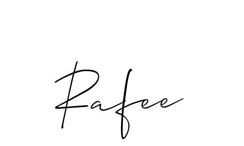 The best way (Allison_Script) to make a short signature is to pick only two or three words in your name. The name Rafee include a total of six letters. For converting this name. Rafee signature style 2 images and pictures png